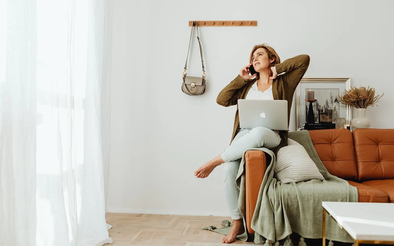 Woman, indoors and laptop