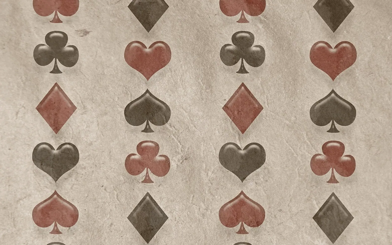 Hearts, spades and clover